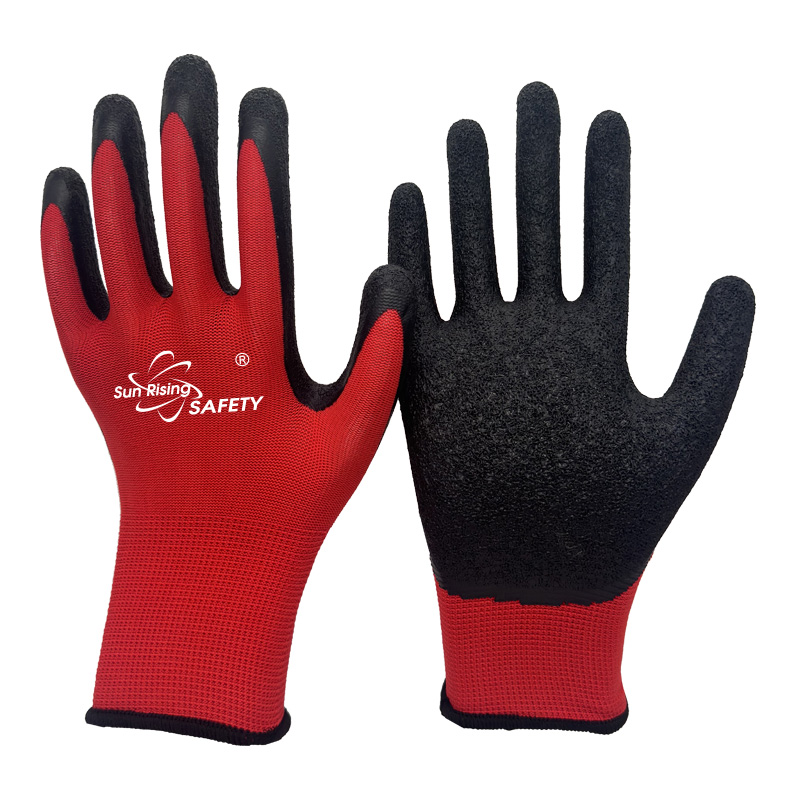 SRSafety-Red-Polyester-Crinkle-Latex-Coated-Gloves-[NM1350P]